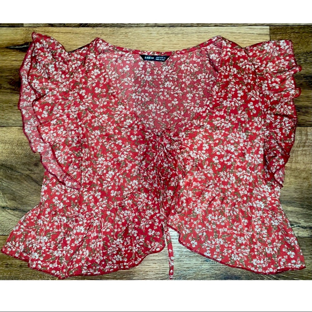 SHEIN tie-crop top